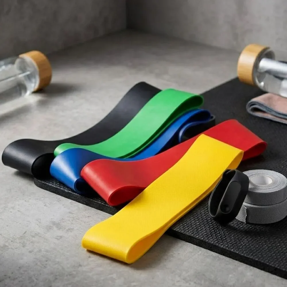 NEW 5-Piece Resistance Band Set - Pro Home Gym Fitness Loops - Fast Shipping - Picture 1 of 9
